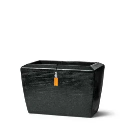 Aflang plantekasse granite black rib - Livstidsgaranti
