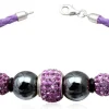 Amethyst læderarmbånd