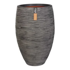 Ball Rib - Indendørs krukke med vandrette ribber - Livstidsgaranti - Guld + Sort + Antrazit