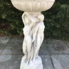 Blomsteropsats i hvid beton - 88cm