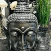 Buddha hoved sort/sølv