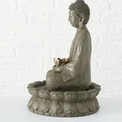 Buddha vandfontæne med lotus blomst - 46cm