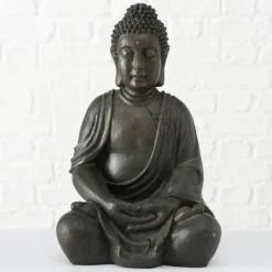 50cm Buddha Figur brun antik