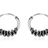 1cm celtic hoop sølvøreringe