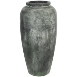 80cm høj krukke / vase i rustik patineret fiberbeton - 2 farver