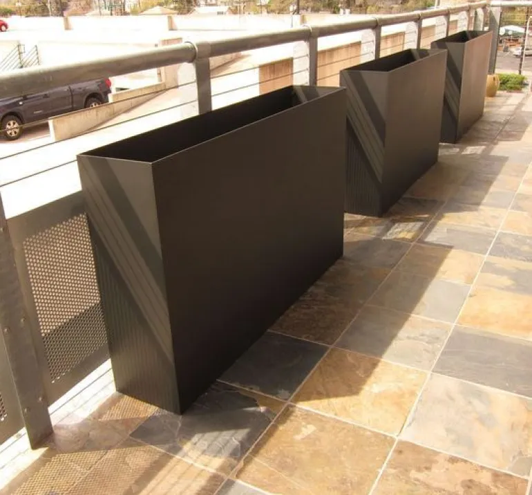 80cm høj plantekasse i aluminium / Antrazit - op til 300cm