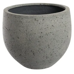 Ø.53cm rund sand/beige eller grå krukke med rustik finish