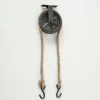 Coat hanger - hjul i jern med reb og kroge