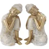 Dilara Buddha figurer gold/sand - SÆT