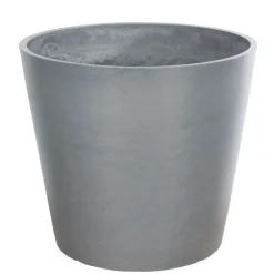 Ecopot rund konisk recycled krukke - grå mat - Ø.40 + Ø.50cm
