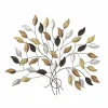 Fagus relief i metal med blade til væg - 103cm