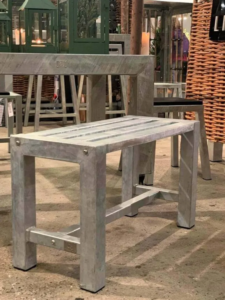 Galvaniseret bænk / udendørs havebænk