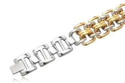 Golden Twist Stålarmbånd M/K til ca 20cm håndled