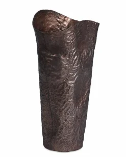 Hamret vase i antik copper / aluminium - 90cm / 140cm