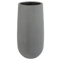 Høj cementgrå krukke i glasfiber - 70cm + 100cm letvægtskrukker