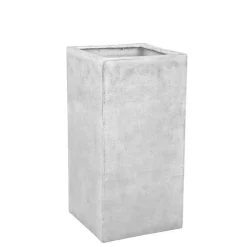 Høj krukke i glasfiber - 60cm eller 80cm - sort eller grå - VANDTÆTTE