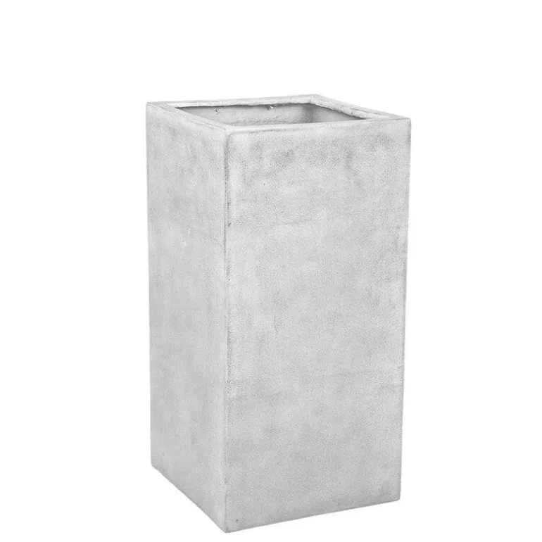 Høj krukke i glasfiber - 60cm eller 80cm - sort eller grå - VANDTÆTTE