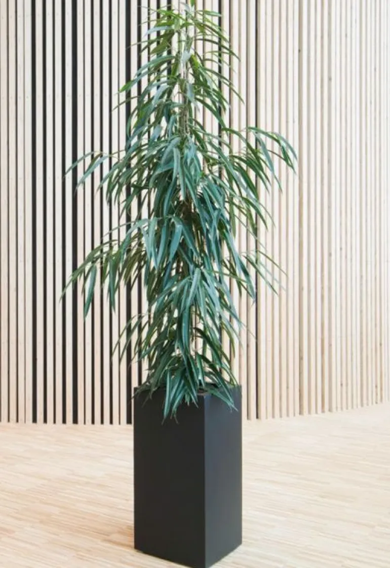 Høj krukke i glasfiber - 60cm eller 80cm - sort eller grå - VANDTÆTTE