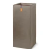 Høj rektangulær plantekrukke i varm taupe - 79x36x36