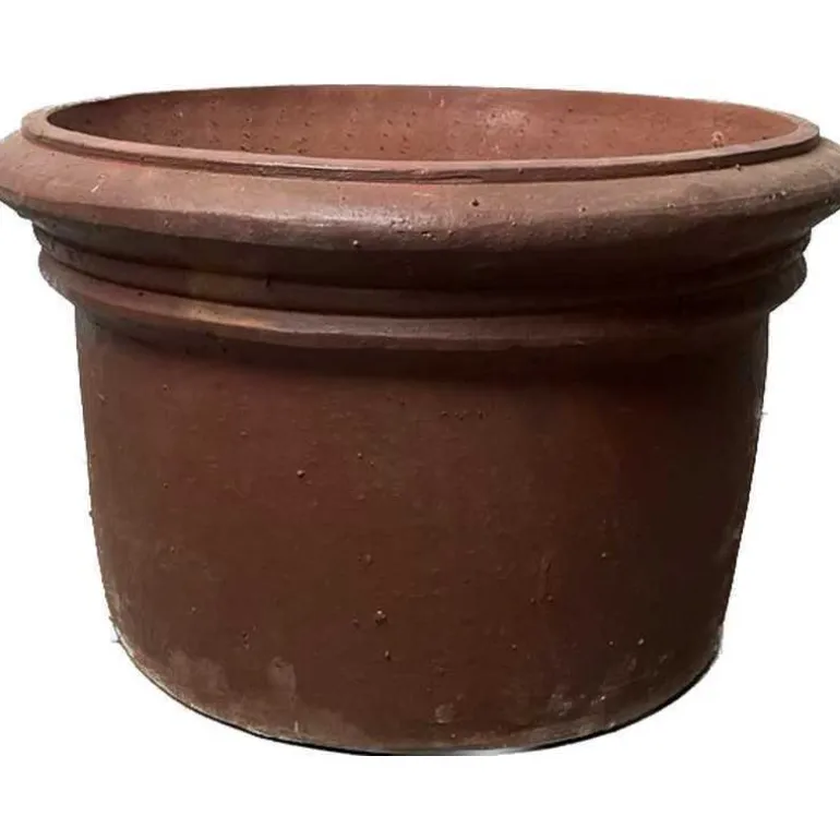 Hårdtbrændte store ironstone krukker - Ø.45 + Ø.55
