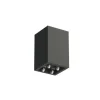 H.80x50x50cm plantekrukke i antrazit glasfiber / polyester med hjul