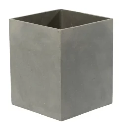 H.19x15x15cm Plantepotter I Sandtruktur - Sort + Grå + Sand