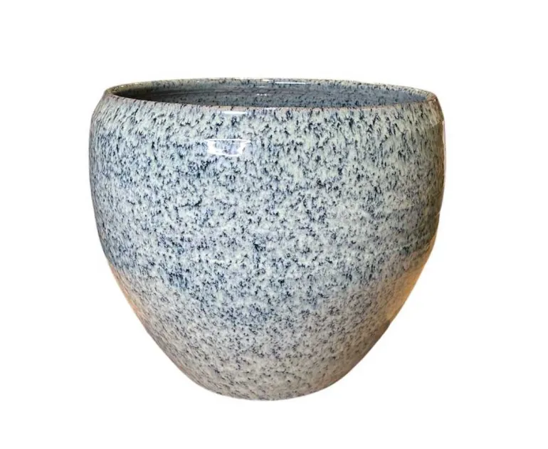 Indendørs blå/grøn ceramic krukke Ø.42 + Ø.51cm helglaseret