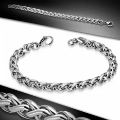 Infinity stålarmbånd 22cm kongeflet