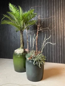 Krukker / Potter i recycled metal - 3 farver - 4 størrelser