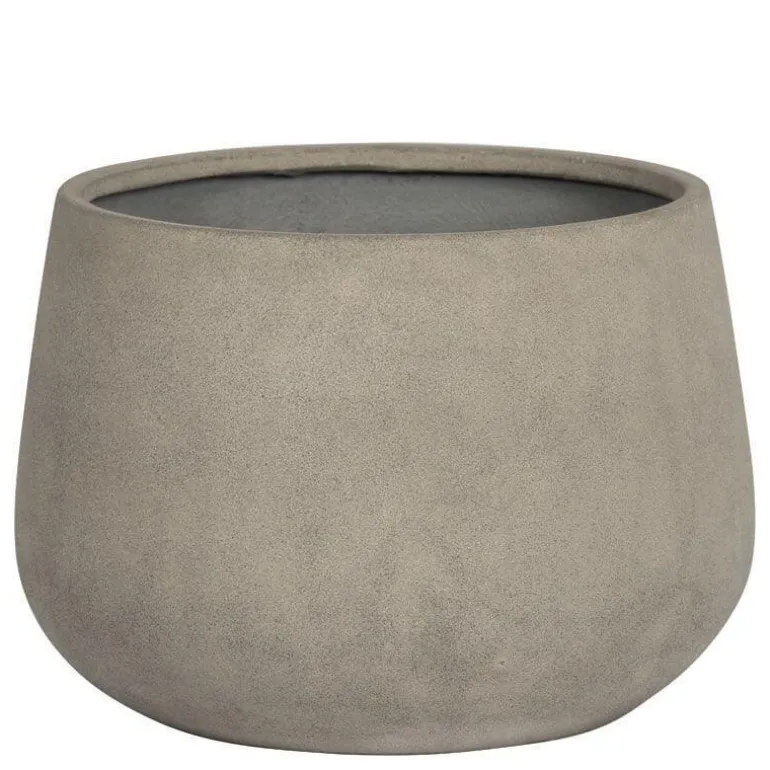 Lav sand / beige krukke H.30xØ.42cm
