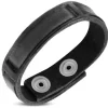 Læderarmbånd med knaplås
