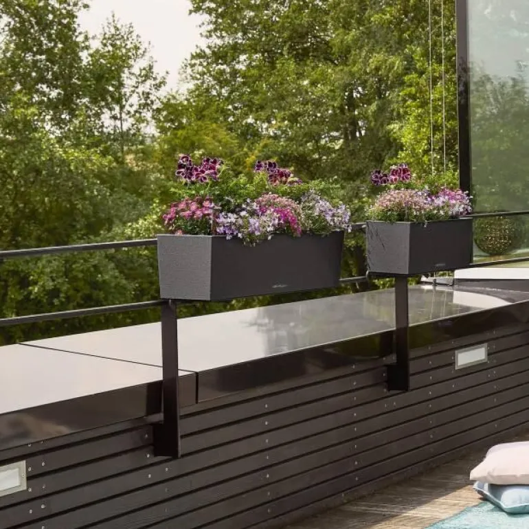 Lechuza blomsterkasse / altankasse Stone / selvvanding - 4 farver