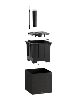 Lechuza Canto Slatestone skifer look Lav - 30x30 + 40x40 - Grafit eller Grå