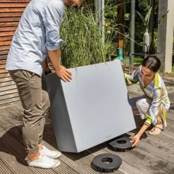 Lechuza Canto Stone Struktur - Plantekummer med selvvanding - 3 farver - M/U Hjul