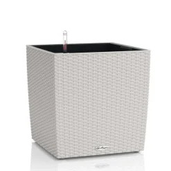 Lechuza Cube Cottage / Polyrattan - grafit-antrazit-sand-lysegrå - 40x40cm+50x50cm