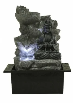 Lille Buddha vandfontæne med LED lys