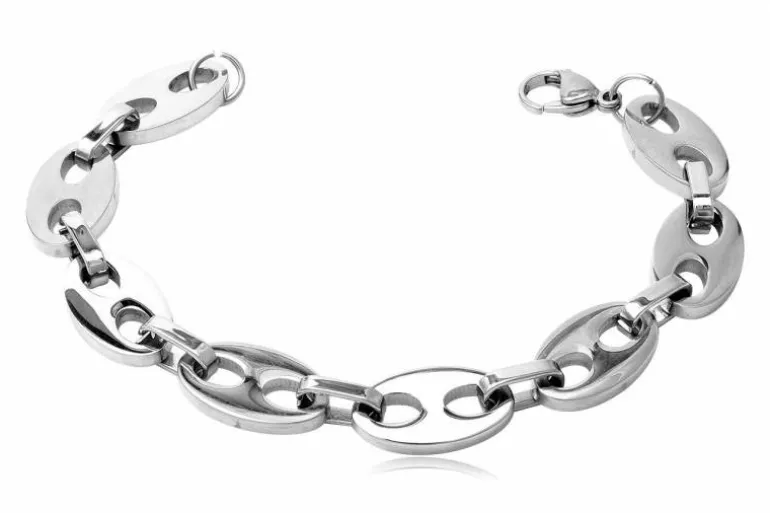 Link stålarmbånd med springlås - M/K - 19cm