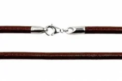5 mm læderhalskæder / sort + brun
