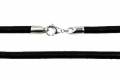 3 mm Læderhalskæder - sort/brun m/k