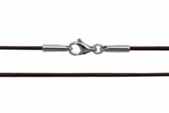 1 mm Læderhalskæder - sort/mokka