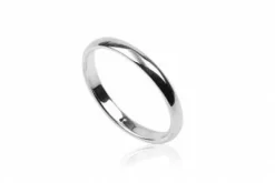 3mm rounded sølvfingerring M/K
