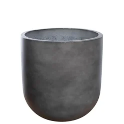 Nordic Style Rund Krukke i Grå Fiberbeton - H.44xØ.44cm