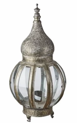 Orientalsk bordlampe med glas - Pris for 2stk