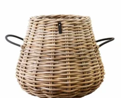 Pæreformede koniske rattan krukker - Ø.30 + Ø.50 + Ø.70
