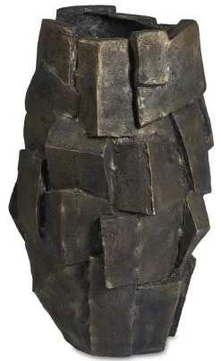 ROCA - Krukker med cubes i antik guld - H.90xØ.50