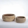 Runde lave plantebowler i lys Terracotta - Ø.32 + Ø.46