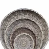 Runde rattan bakker / fade / bowler - sæt 4stk op til Ø.110cm