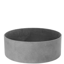 Rund lav rockstone plantepotte Ø.40cm - Sand + Sort + Grå