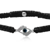 Shivas Eye silkearmbånd med sølv