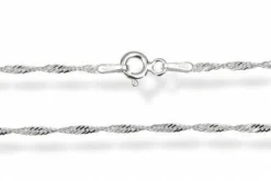 Singapore twist sølvhalskæde - 1,5mm - 40cm